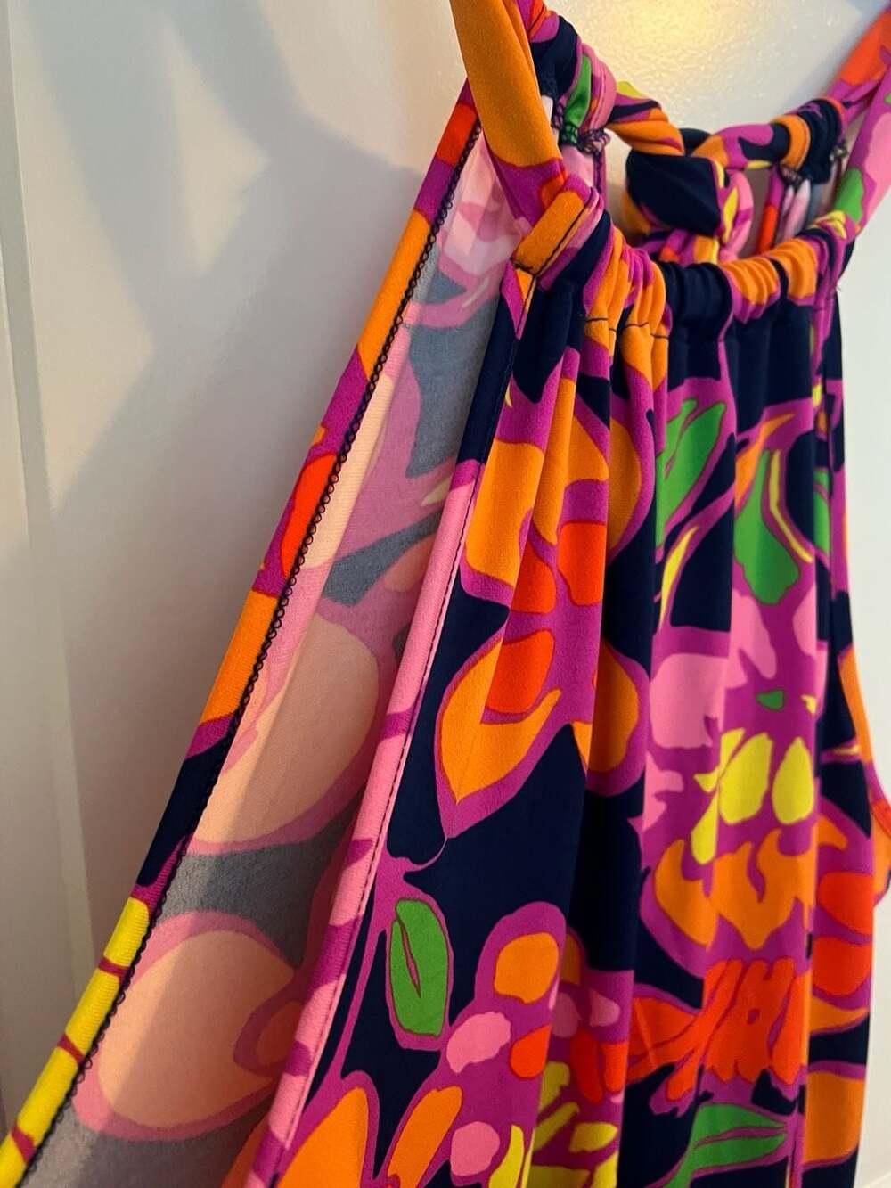 Trina Turk Tropical Floral Halter Dress Large - NWT - Picture 4 of 7